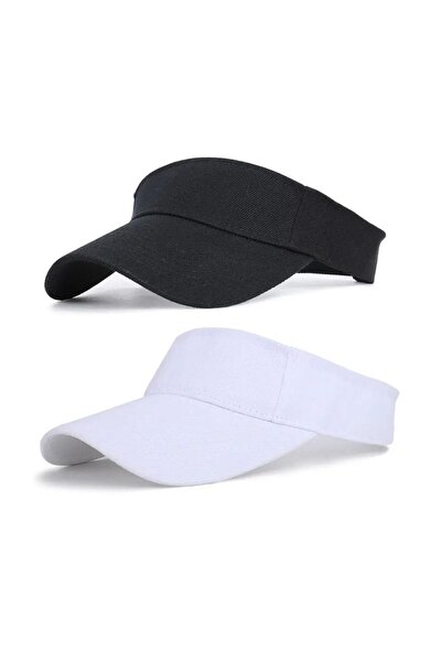 Rupen Kraft 2 Pieces Unisex Athlete Running Tennis Visor Hat with Adjustable Back Part