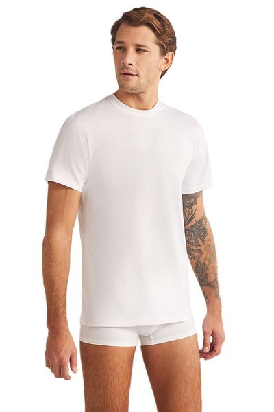 Kom Eduardo 2-Piece Men's White T-Shirt - Crew Neck