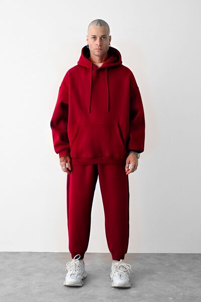 CMZ COLLECTİON SET DE Trening pentru Bărbați, 3 Straturi, Roșu, Jogger Suprad...