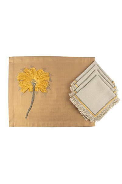 Mikasa Moor Palmiye Gold 4 Amerikan Servis 4 Peçete 8li Set