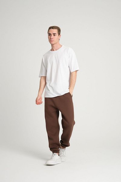 3 ROPE Φούτερ Unisex με τρεις κλωστές Fleece - Καφέ