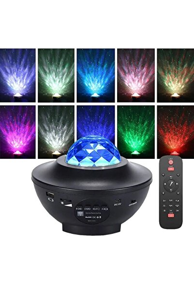 Everest Grup Galaxy Cover Projektör Bluetooth Hoparlör Sese Duyarlı Disko Par...