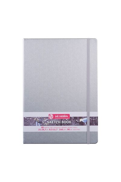 Talens Art Creation Sketchbook Shiny Silver 21x30cm 140gr 80 Sheets