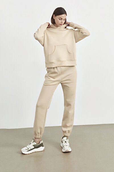 YAKAMEL Βασικό Γυναικείο Σετ Φόρμας με Κουκούλα