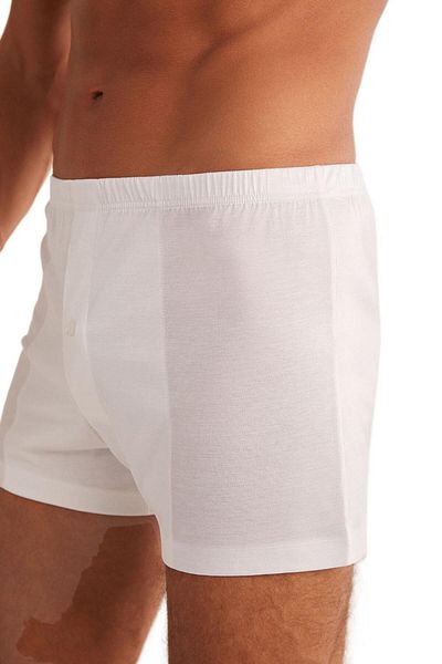 Kom Ανδρικά Λευκά Μπόξερ - Elite Cotton and Mercerized