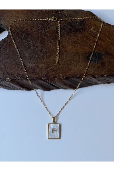 Rupen Kraft 316 L الصلب أم اللؤلؤ قلادة حرف F قلادة