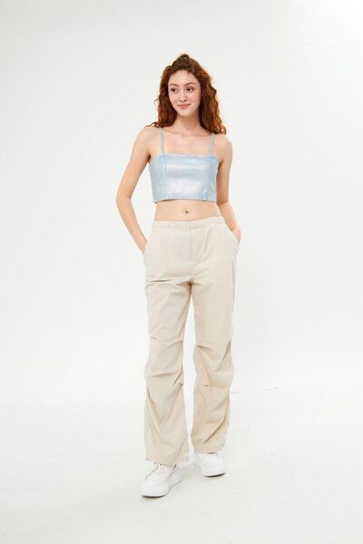 Kutaf Pantaloni de damă din țesătură parașută