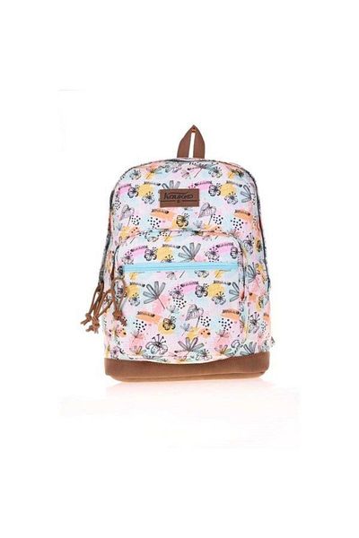 KAUKKO Backpack - Safari Black Flowers - K1449