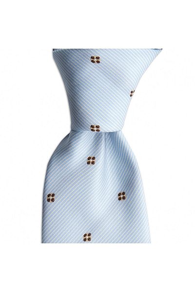 1001 Kravat Light Blue Patterned 8 cm Wide Tie