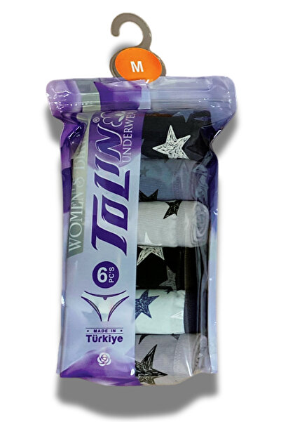 TOLIN Set de 6 chiloți și prosoape pentru femei din bumbac-lycra - plasă imprimată 2246164