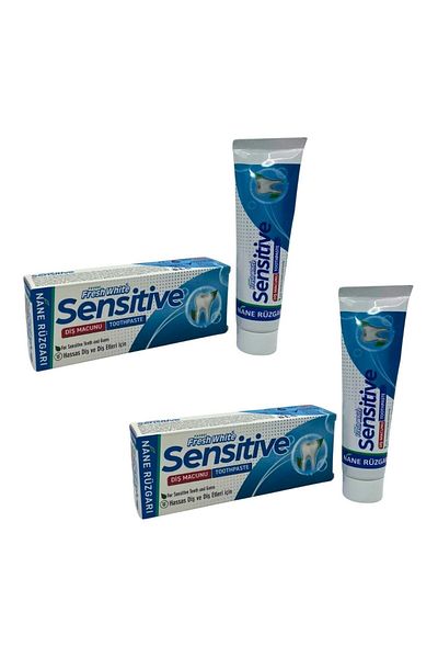 Fresh White Favourite Fresh White - 90 Gr Mint Flavored Sensitive Toothpaste, 2 Pieces