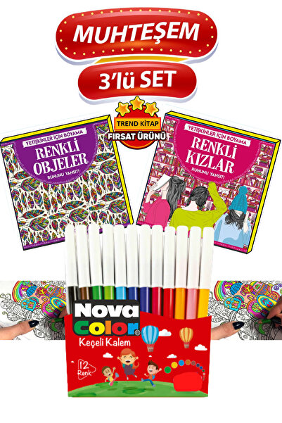 GÖNÜL YAYINCILIK Mandala Her Yaşa Uygun Dinlendiren Terapi Seti Ve 12'li Keçeli Kalem