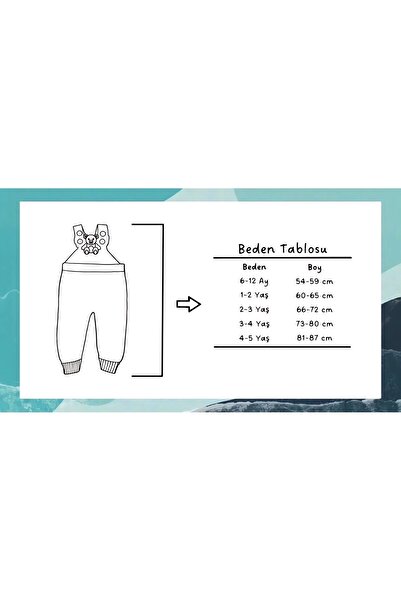 gogo bici Ayıcıklı Düğmeli Bebek Çocuk Triko Salopet Mint