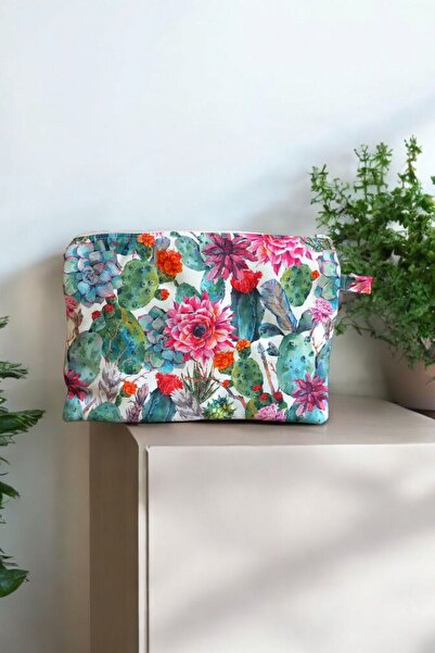 Mirayes Tasarım Dijital Kaktüs Baskılı Kumaş Bez Clutch Çanta WomanClutchbag ...