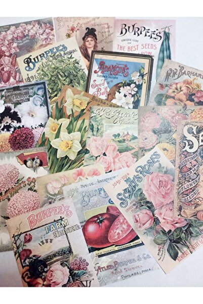 Scrapbook Retro Kağıdı Seti / Bullet Journal, Ing, Planner, Ajanda Süsleme