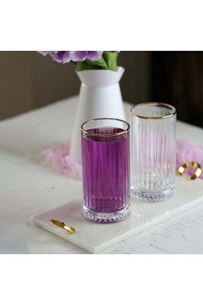 Paşabahçe Elysia Gold 520015   - 6-Piece Soft Drink Cup, 450 Cc