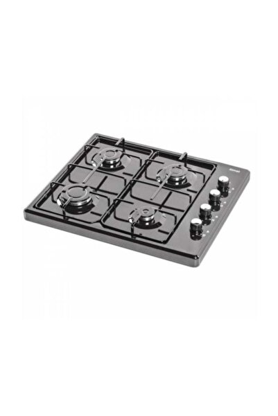 Uğur Çakmaklı Üstten Düğmeli 4 Gözlü Doğalgazlı Siyah Ocak