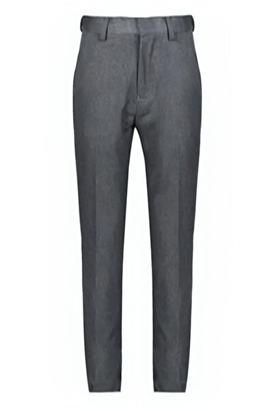 OKULCUBABA Men's Gray Lycra High School School Pants - Comfortable Ankle Length