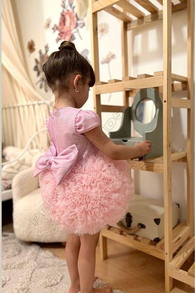 penu baby kids Pink Tutu Tutu Short Sleeve Baby Girl Dress