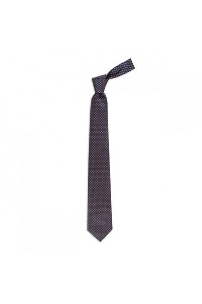 1001 Kravat Gray Patterned 8 cm Wide Silk Tie