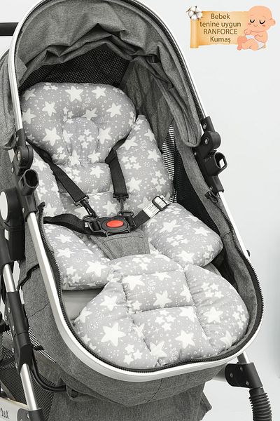 mordesign Gray Double Sided Big Stars Series Baby Stroller - Waist Support Cushion