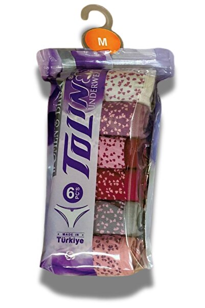 TOLIN Set de 6 chiloți din bumbac Lycra pentru femei - Imprimat 2246172