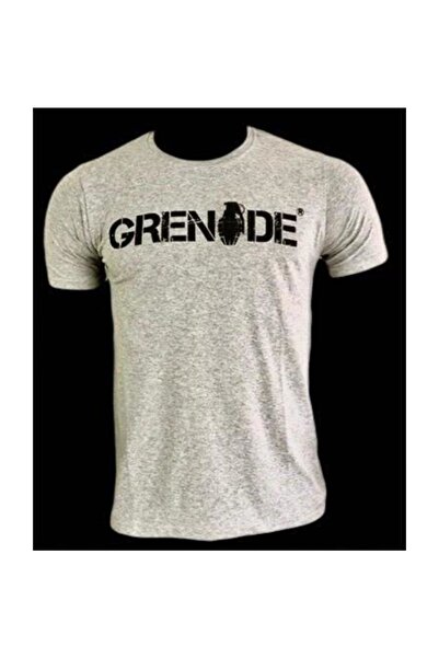 Grenade Μπλουζάκι με κοντό μανίκι, Γκρι χρώμα, Μέγεθος M, Unisex