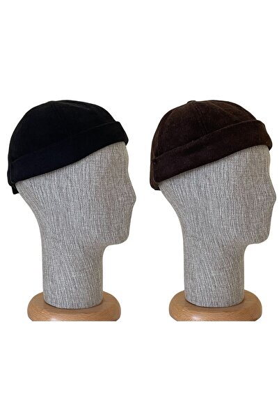 Rupen Kraft 2 Lİ Kombin Kışlık Kaşe Cap Ayarlanabilir Docker Şapka Kışlık Tak...