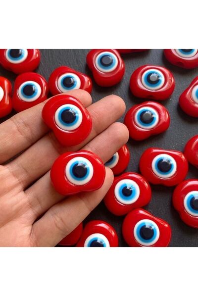 ella'nın çarşısı 8 τεμάχια κόκκινου χρώματος Danagöz πλαστικές χάντρες για το...