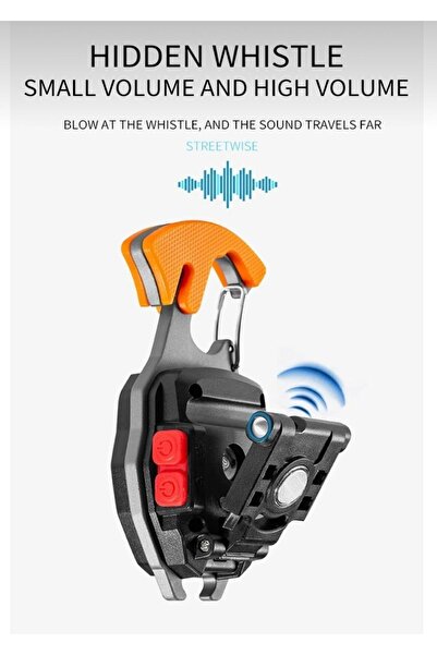 EMİN ENSAR HOME Kamp Feneri Çok Fonksiyonlu Fener Anahtarlik Usb Çakmak Cam Kirici Kesici Düdük Tornavida Açacak