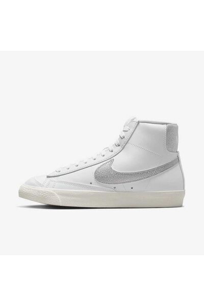 Nike Blazer Mid '77 ESS Kadın Beyaz Gümüş Sneaker