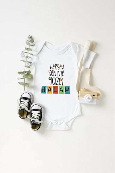 Hamuen 100% Cotton Baby Bodysuit with Aunt Text - Bodysuit Short Sleeve Bady
