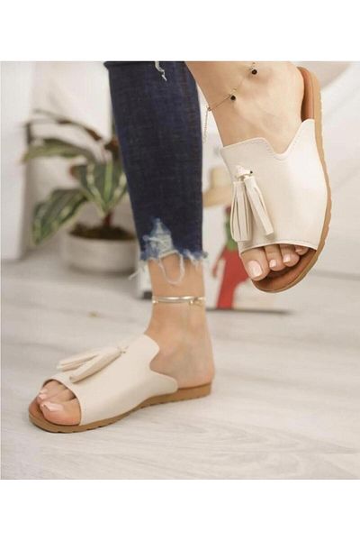 MFCreasyon Women's Tassel Slippers