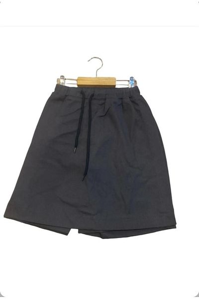Öz klas Store Girl's Linen School Shorts Skirt - Full Ribbed