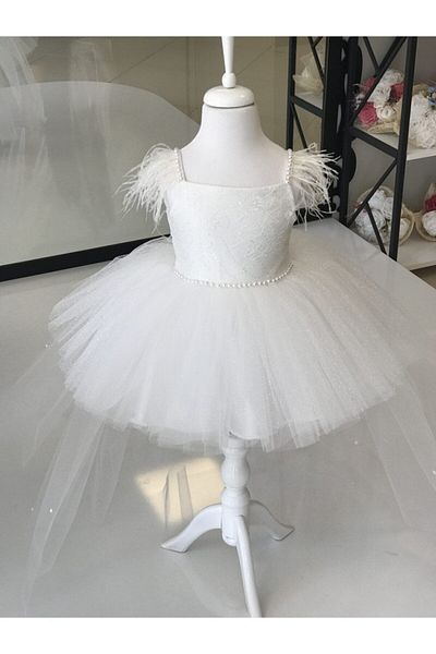 Black&White Tutu Παιδικό Φόρεμα Στρουθοκαμήλου Μίνι Φόρεμα με ουρά στην πλάτη