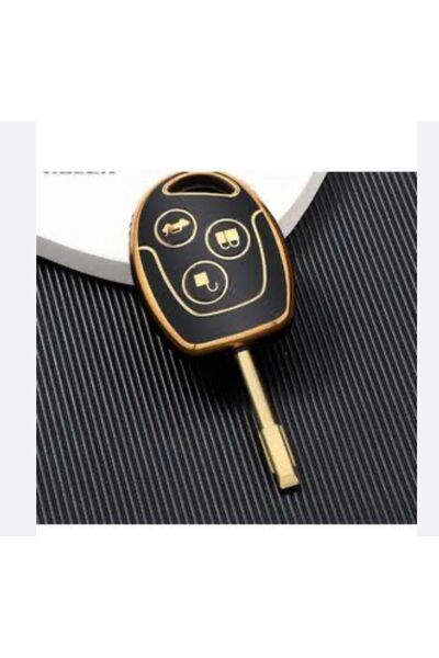 EBG İSTANBUL فورد فييستا مونديو فوكس ترانزيت فيوجن 3 - حافظة مفاتيح نانو، لون ذهبي أسود