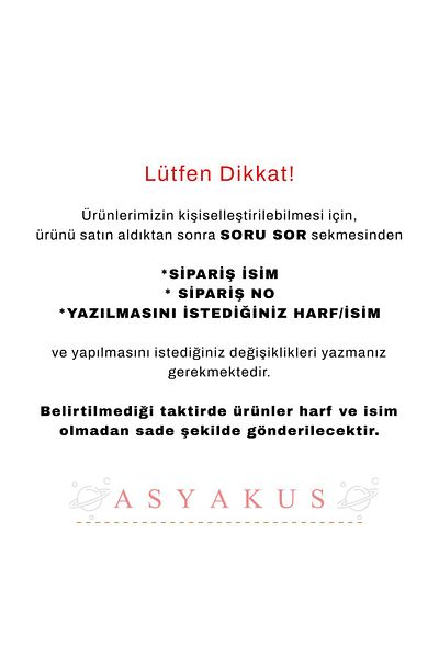 asyakuş قوس إكرو - حرفين مطرز وتصميم مشبك تلقائي