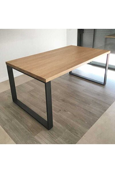 Kale tasarım Ahşap Metal Ayaklı Çalışma Masası