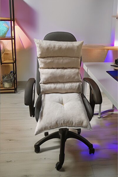 Demanslife وسادة كرسي الألعاب لتقويم العظام باللون البيج - وسادة كرسي المكتب ...