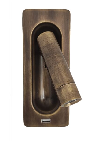 yigitled yartak başı okuma lambası 3w 220v günışığı   usb li eskitme