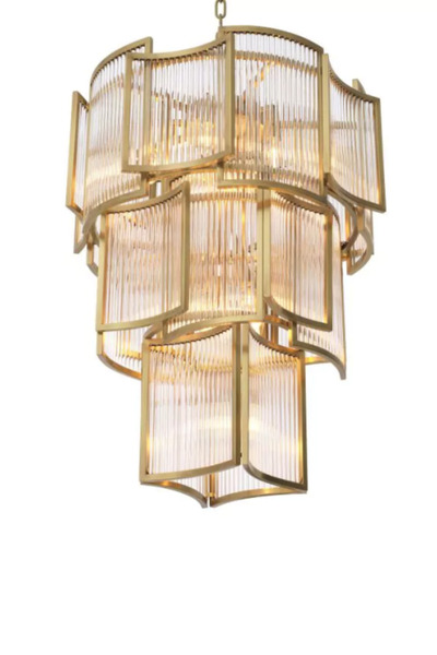 Vinner Virginia Eskitme Kaplama Kristal Taşlı Salon Avize