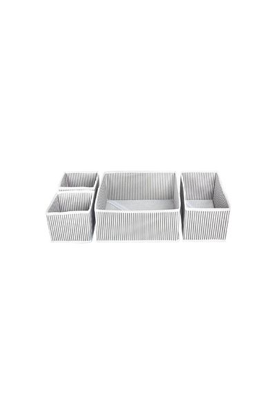 ALAS 2 Pieces of 4 Multi-Purpose In-Cabinet and Drawer Organizer Box Set