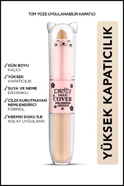 Pretty Beauty With Liquid Brush - 2in1 Stick under Eye Concealer and Concealer