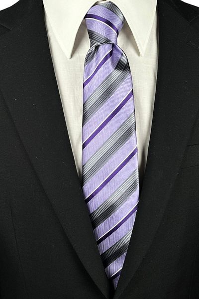 1001 Kravat Lilac Striped 8 cm Wide Tie