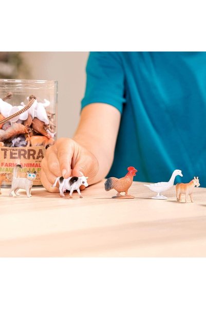 kutukutu oyuncak Terra Plastik Hayvanlar Çiftlik Küçük Oyun Seti