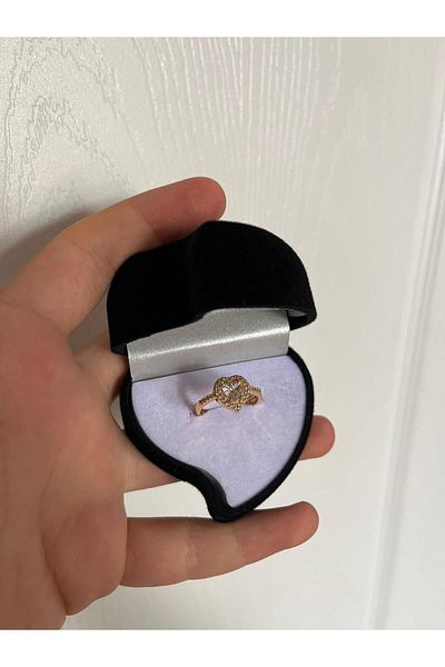 Sepetten Eve Gift for Lover - Pandora and Serious Relationship Ring with Black Heart and Adjustable