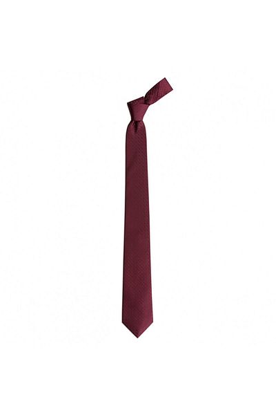 1001 Kravat Claret Red Patterned 7.5 cm Wide Silk Tie