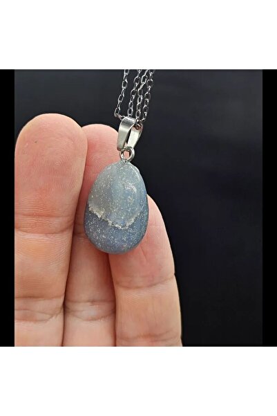 Taş Boncuk TB 2cm Mavi Aventurin Taşı Doğal Taş Damla Kolye Ucu