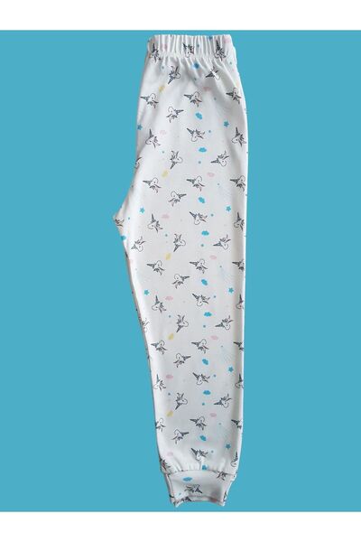 Çamaşır Bahçesi Kısa Kol Desenli Çocuk Pijama Takım #baskılıçocukpijamatakım #mavibulutdesenlipijama #çamaşırbahçesi