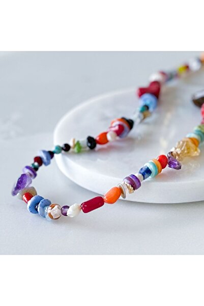 CHARMLUCKY Mix doğal taş kolye